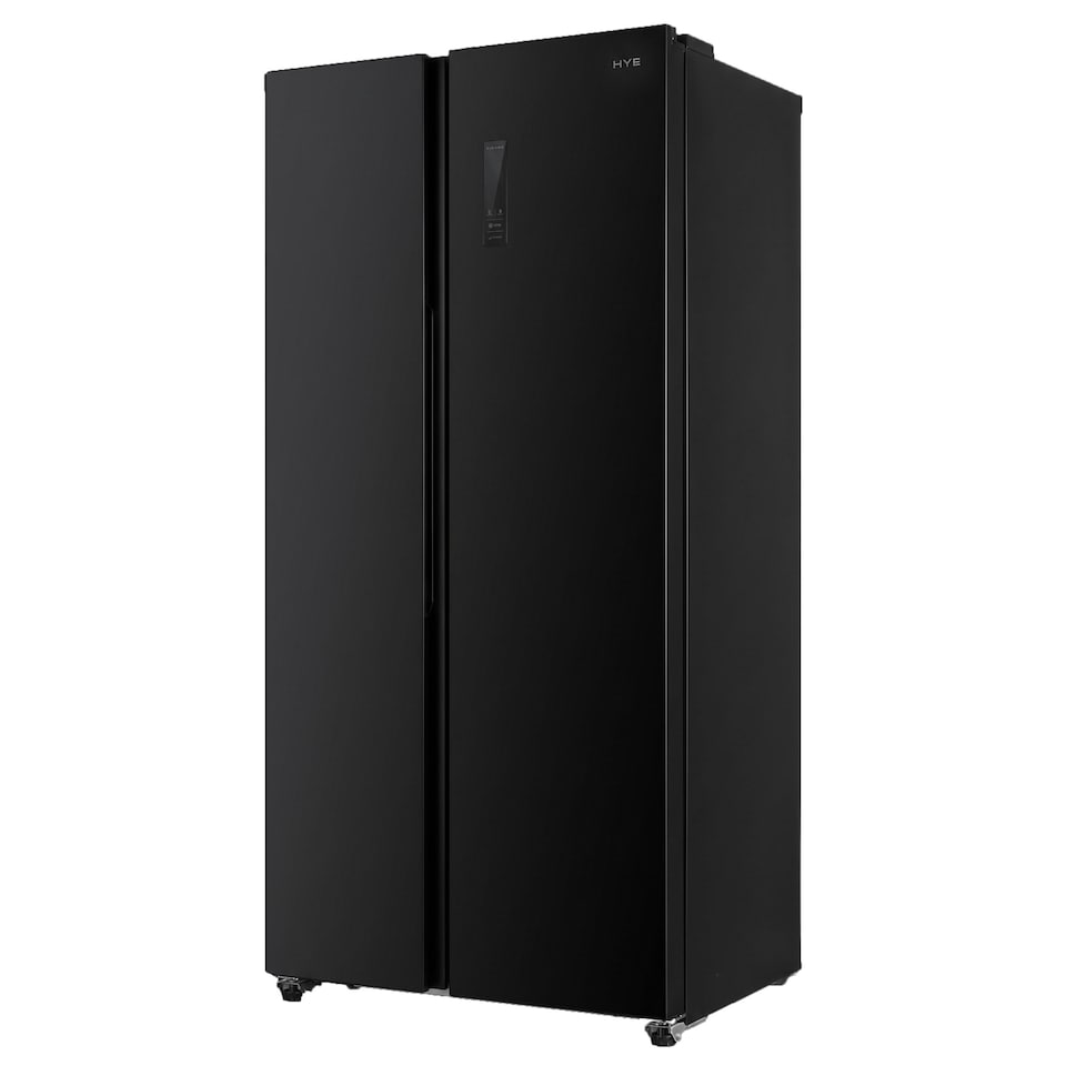 image 1 of HYE 442 Litre No Frost American Fridge Freezer, 91cm, Black - RF01AM442B01