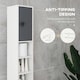 image 4 of kleankin Slim Bathroom Cabinet, Toilet Roll Storage w/ Open Shelves, Grey