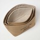 image 6 of Homescapes Set of 3 Jute Storage Baskets Cream