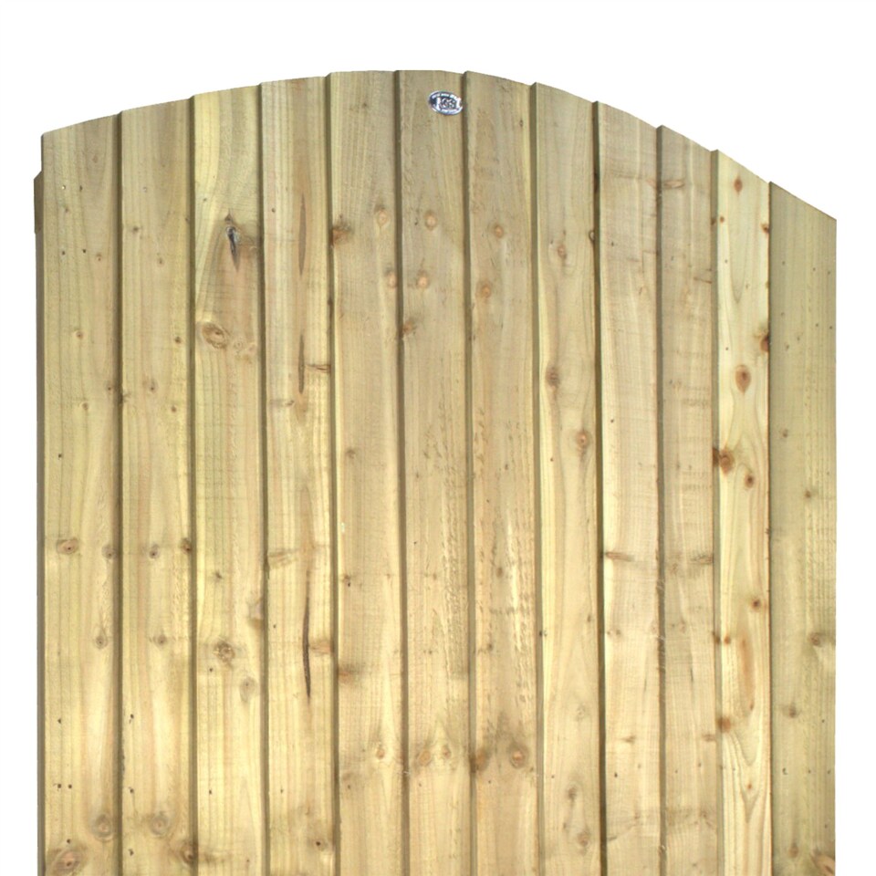 image 1 of Arch Top Wooden Garden Gate 6ft x 4ft Feather Edge Fully Framed Treated Door