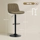 image 7 of HOMCOM Bar Stools Set of 2, Modern Armless Bar Chairs Brown