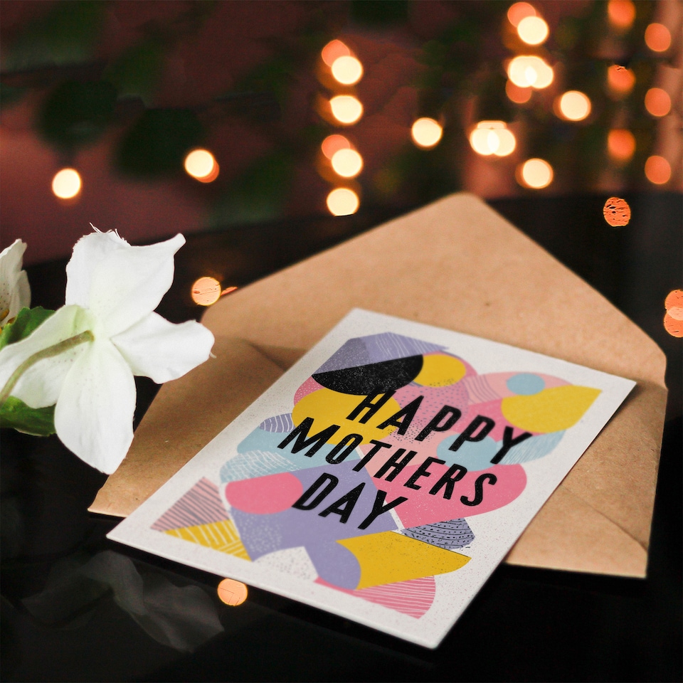 image 1 of Happy Mother's Day Card For Mum Pastel Colours Modern Fun Blank Inside