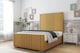image 2 of Sloomy Harrington Mustard Plush Bed Frame With Mattress With 50" Upholstered Headboard 3' Single