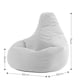 image 7 of Dalton Medium Beanbag Corduroy Light Grey | Grey | Grey | 1