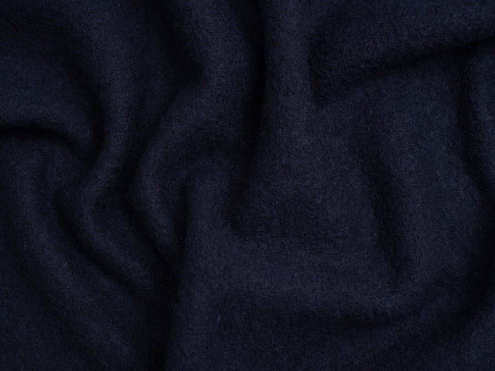 Minerva Core Range Navy 100% Pure Boiled Wool Coating Fabric for Dressmaking, 140cm / 55" Wide - per metre