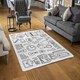 image 2 of Business doodles (Rug) White | Medium: 80x150cm