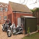 image 7 of 9 x 6 ft Trimetals ProtectaBike 960 Pent Roof Metal Motorcycle Garage - Double Door - Police Approved Grey