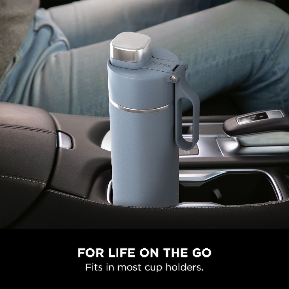 image 1 of Ninja Thirsti 700ml Travel Bottle  with BubbleLock technology Denim Blue DW2401EUUKBL