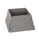 image 1 of 47cm x 46cm Samuel Alexander Foldable Rattan Christmas Tree Skirt in Grey