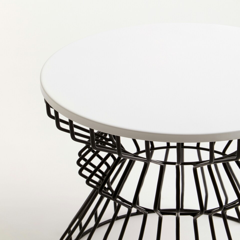 image 1 of Interiors by Premier Stylish And Versatile Side Table With Curved Base Elegant Design Lounge Table, Easy To Maintain Bedside Table