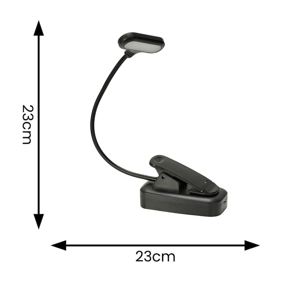 image 1 of ValueLights Clip-On Black Rechargeable Battery Powered Magnetic Book Light