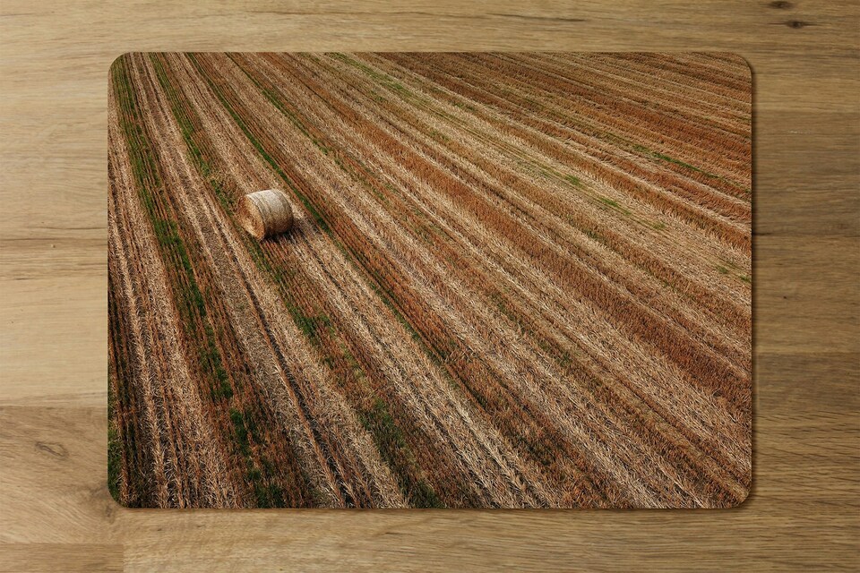 image 1 of Aerial view of hay bale fields (Placemat & Coaster Set)