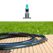 Long Flexible Six Layer Garden Black Hose Hosepipe 45m Length 3/4" Diameter