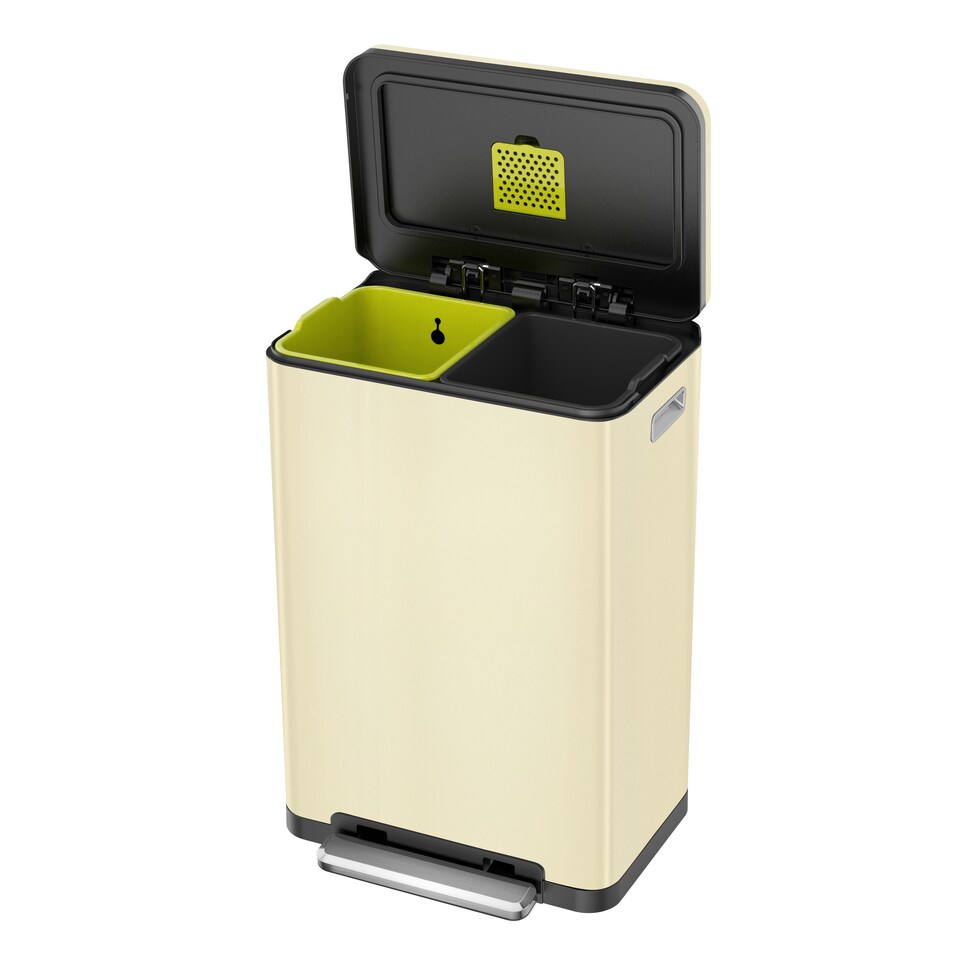 image 1 of X Cube Recycling Bin 20+20L | Cream | Cream | 40L