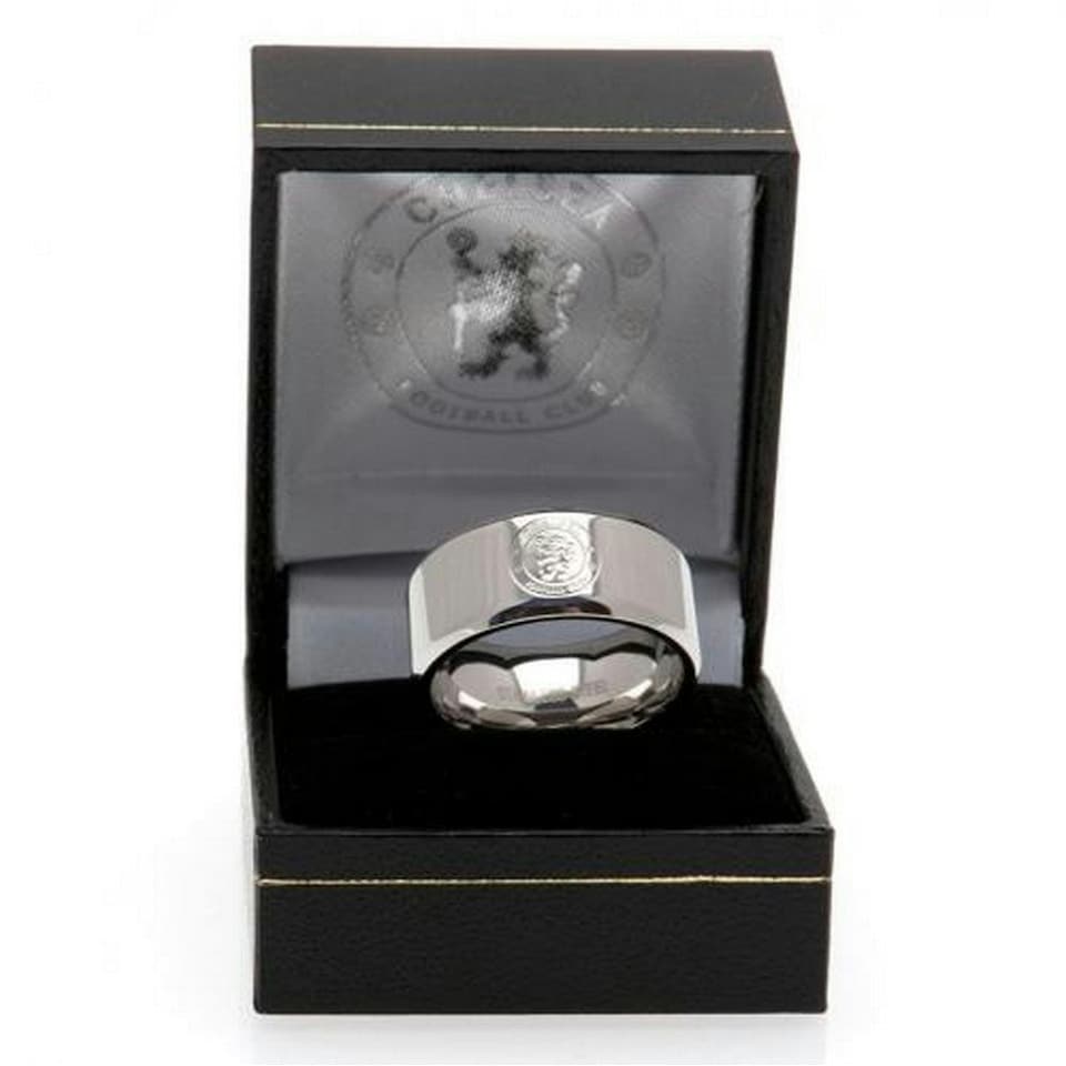 image 1 of Chelsea FC Band Ring - Silver - Large