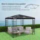 image 5 of Outsunny 3 x 3(m) Gazebo Canopy Replacement Cover, Black