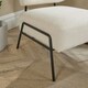 image 1 of Boucle Accent Chair Black Metal Legs Cream Modern Home Living Seating Furniture Green