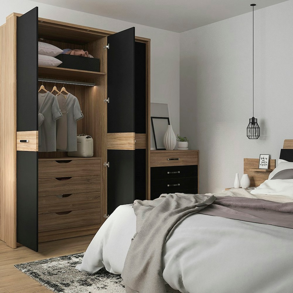 image 1 of Monaco 1 Drawer Bedside with Open Shelf