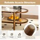 image 7 of COSTWAY 2-Tier Coffee Table Rattan Center Cocktail Tea Table Brown