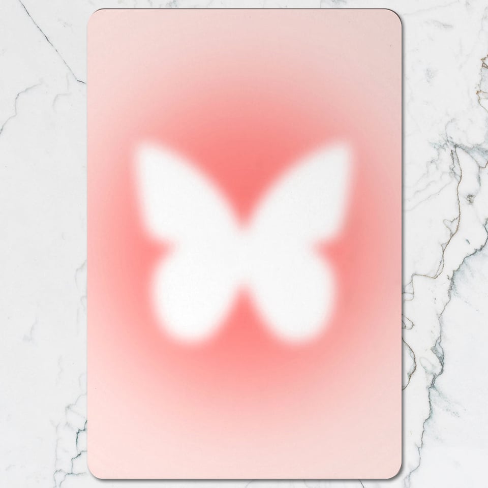 image 1 of Set Of 12 Pink Butterfly Placemats And Coasters With Wood Bottom