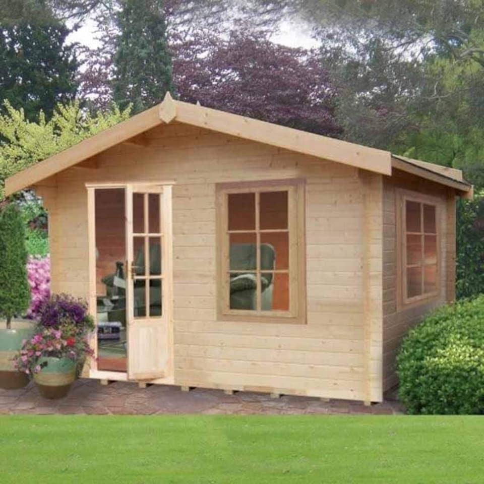image 1 of Bucknells 28 mm Log Cabin 10 x 12 Feet | Brown