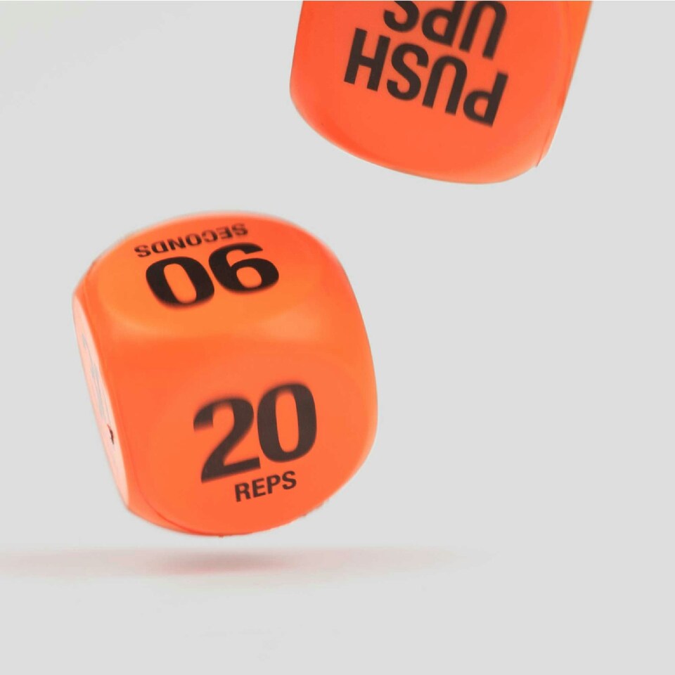 image 1 of Fitness Routine Exercise Dice - Orange