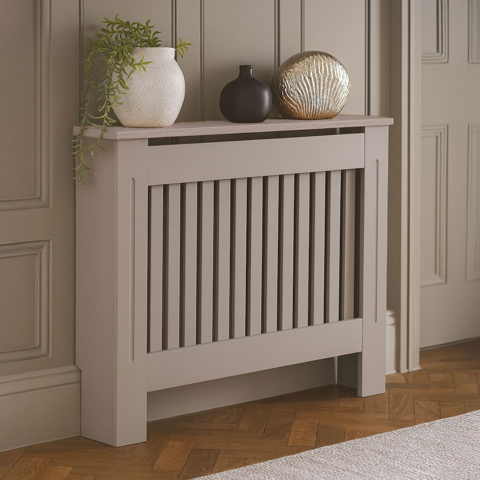 image 1 of Neo Grey Belgravia Decorative Radiator Cover Cabinet | Grey | Grey | L