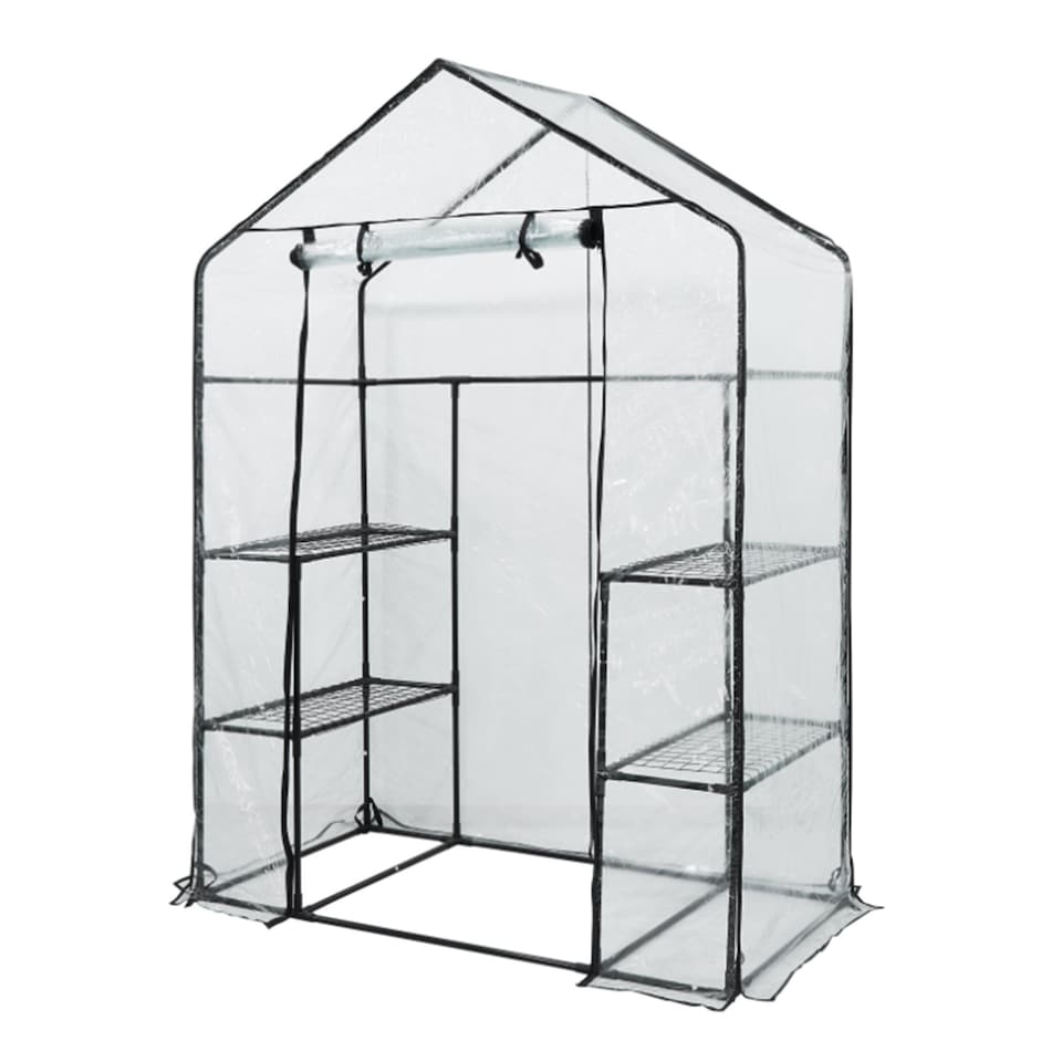 image 1 of 3-Tier 4 Shelf Mini Walk-in Growhouse Garden Greenhouse