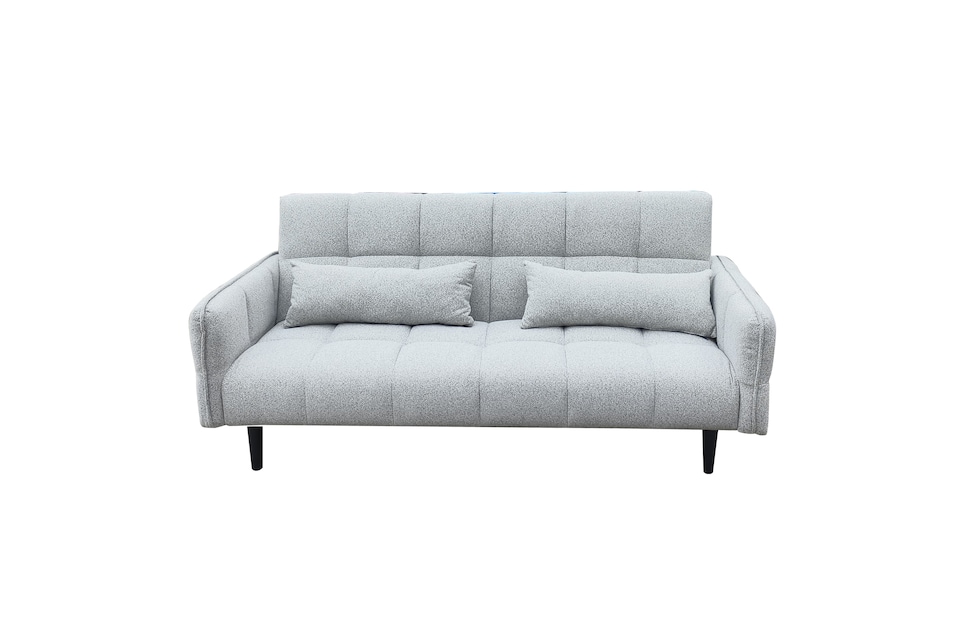 image 1 of Bello 2 Seater Sofa Bed in Grey or Silver | Silver | One Size