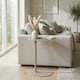 image 3 of Metal Side Table Modern Pedestal Nightstand Lightweight Construction | Multi | Beige | 1