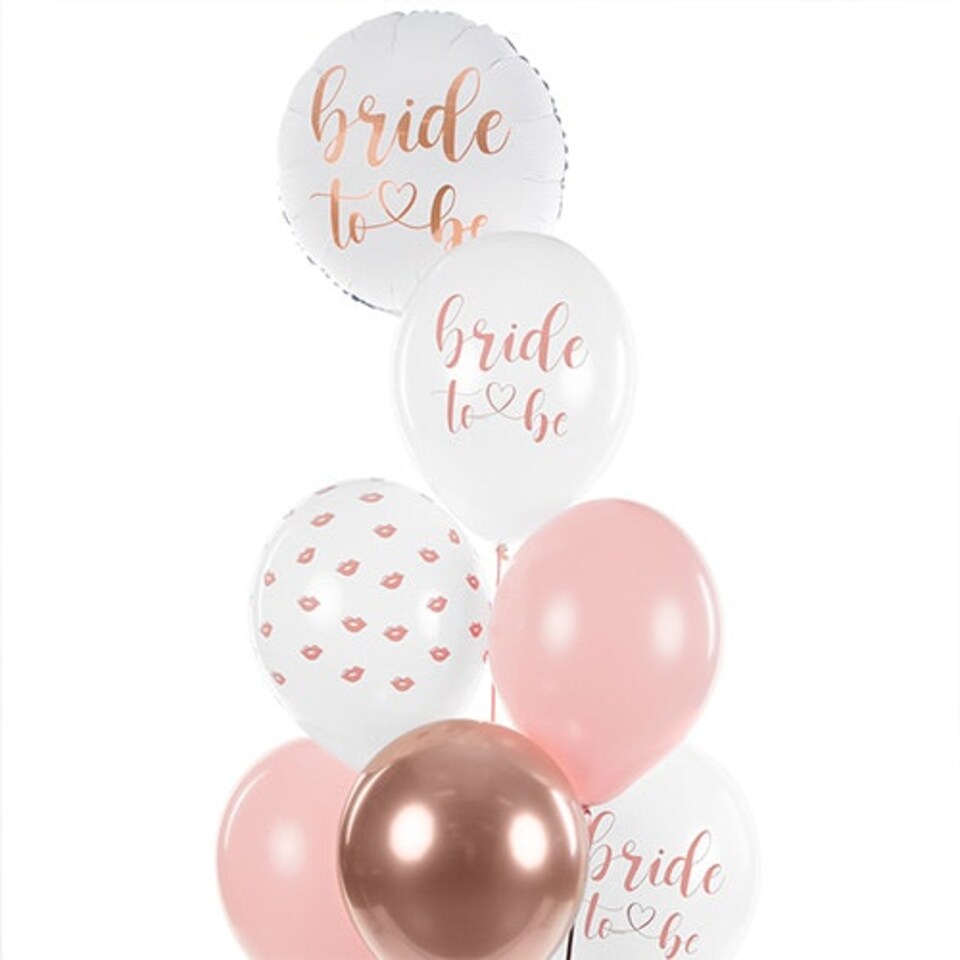 image 1 of Rose Gold Bride to Be White Helium Foil Balloon 45cm / 18 in