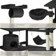 image 4 of Cat Tree Marcel - 141 cm, sisal cat scratching post - Black