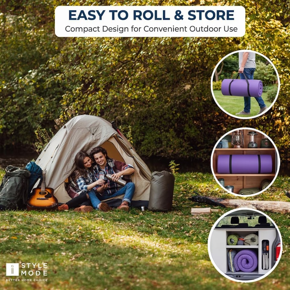 image 1 of Roll-Up Camping Mattress|Campervan Mattress Topper (190 × 75cm)