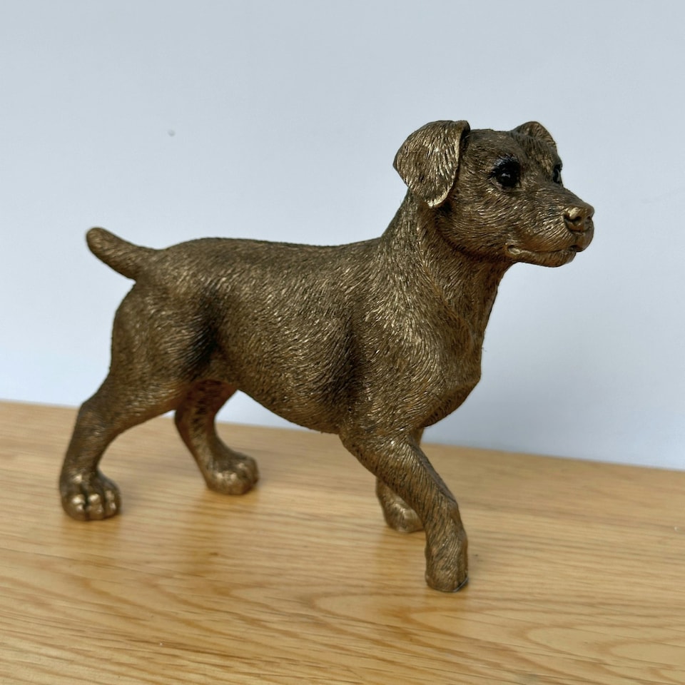 image 1 of Jack Russell Terrier Dog figurine, Leonardo Reflections Bronzed, gift boxed