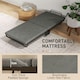 image 3 of HOMCOM Single Folding Bed with Mattress Foldable Guest Bed on Wheels, Grey