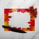 image 2 of Autumn Border Glass Chopping Board | Multi
