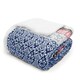 image 2 of Velosso Aztec Ethnic Print Sherpa Reverse Blanket - 130cm x 180cm Grey | Charcoal