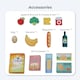 image 5 of Teamson Kids Little Helper Mr. Fresh Wooden Shopping Cart with 13 Play Food Items, Soft Wheels, Ergonomic Handle & Fabric Basket for Toddlers - Blue