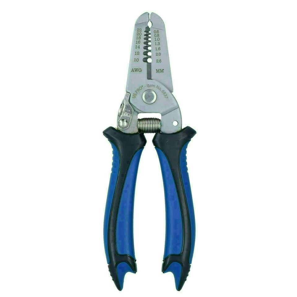 image 1 of Stainless Steel Electrical Wire Strippers Cutters for Wire 0.6mm - 2.6mm 7in Long