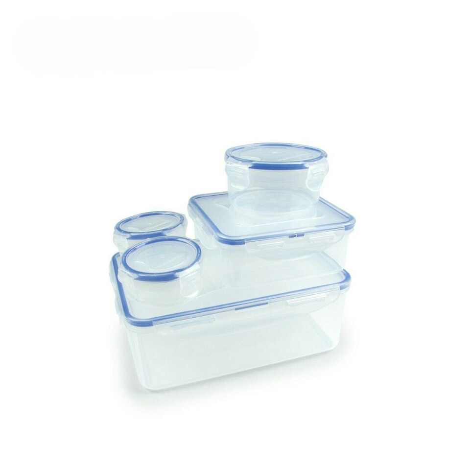 image 1 of LocknLock Food Containers with Lids Kitchen Plastic Storage Boxes - Pack of 5