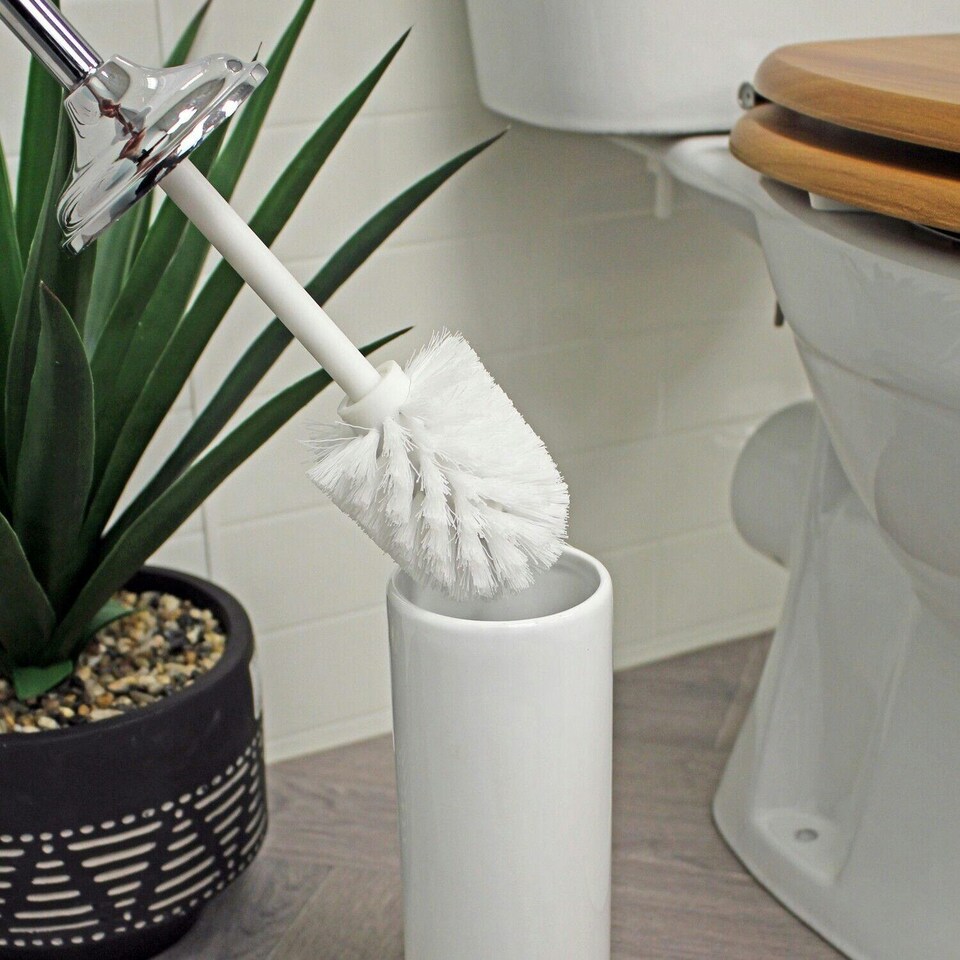 image 1 of Showerdrape Opera 2 Piece Bathroom Accessory Set Toilet Roll Holder & Toilet Brush