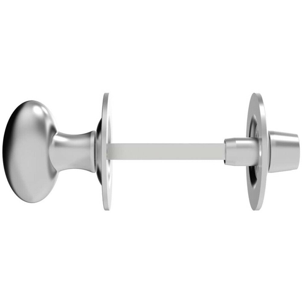 Loops Oval Thumbturn Lock With Coin Release Handle 32 70mm Spindle Satin Chrome