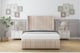 image 1 of Sloomy Hargrave Sand Naples Divan Bed With Mattress No Drawers With 54" Wingback Headboard & 12" Matching Footboard 4'6 Double | Cream | Sand | Double | 1