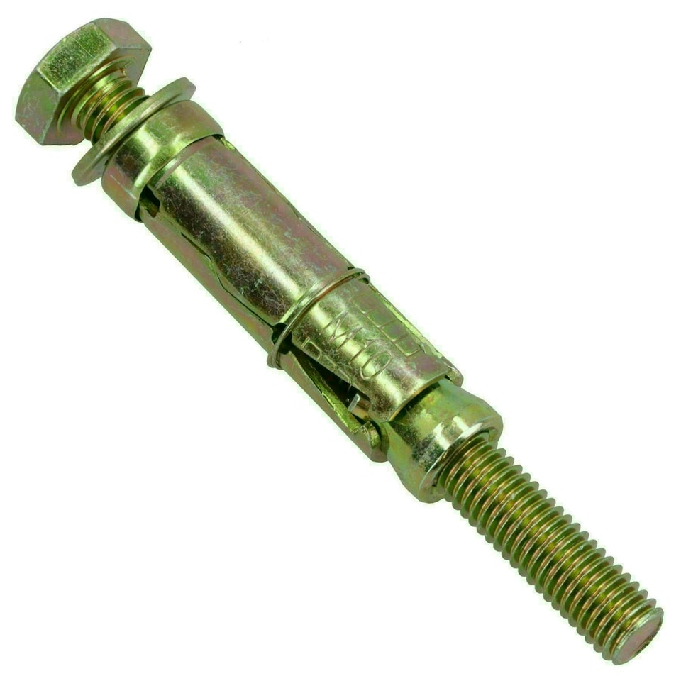 image 1 of M10 10mm x 100mm Expansion Rawl Bolt for Masonry Sleeve Anchors Fastener 8pk