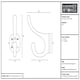 image 4 of Hammer & Tongs Hat & Coat Hook - W40mm x H105mm - Black