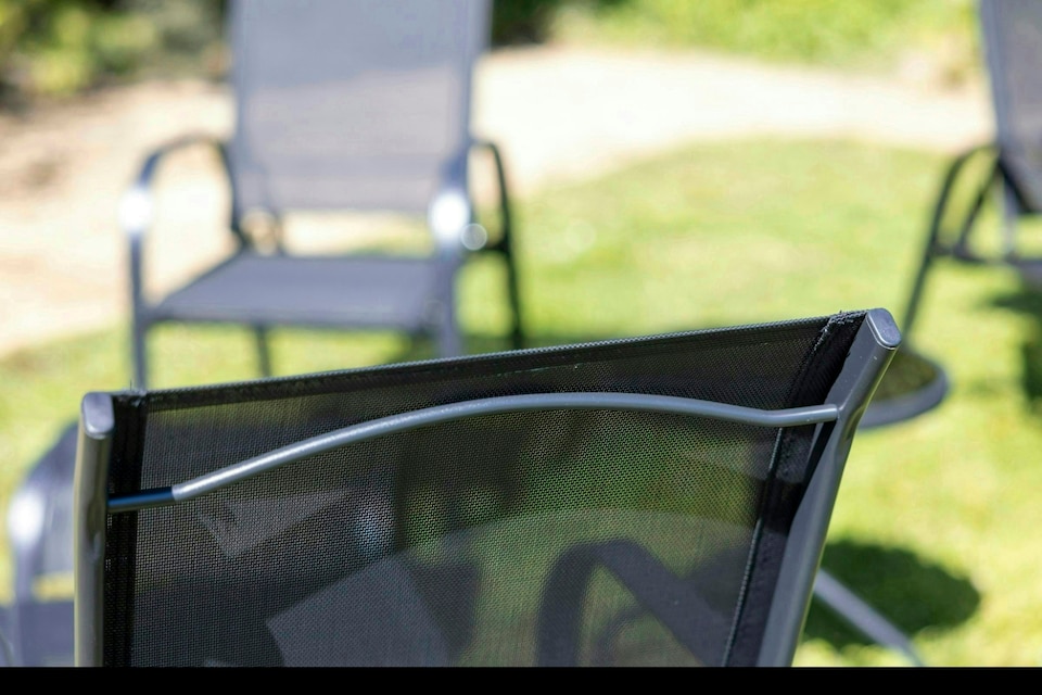 image 1 of Hectare 6 Seater Reclining Glass Table Garden Leisure Set with Parasol Black