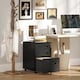 image 2 of Vinsetto 3 Drawer Mobile File Cabinet, Metal Filing Cabinet with Lock and 5 Wheels for A4 Legal Letter Sized Documents, Hanging File Folders, Pre-Assembled Body, 39 x 48 x 60 cm, Black | Black | Black