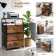 image 3 of COSTWAY 3-Drawer Storage Cabinet Dresser Organizer W/ Shelf Brown