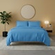 image 2 of Flannelette Cotton Duvet Cover Set Soft Brushed Warm Bedding Set | Blue | Super King