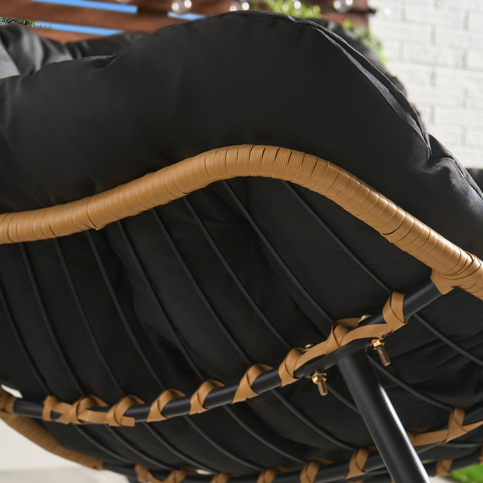 image 1 of OHS Bali Garden Rocking Chair Outdoor Metal Frame Chairs with Cushion